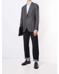 Blazer gris foncé Brunello Cucinelli