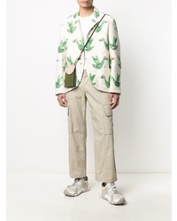 Blazer imprimé beige Walter Van Beirendonck Pre-Owned