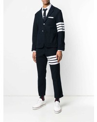 Blazer imprimé bleu marine Thom Browne