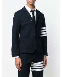 Blazer imprimé bleu marine Thom Browne