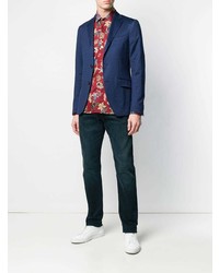 Blazer imprimé bleu marine Etro