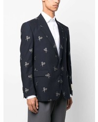 Blazer imprimé bleu marine Lardini