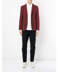 Blazer imprimé bordeaux Comme Des Garçons Vintage