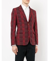 Blazer imprimé bordeaux Comme Des Garçons Vintage