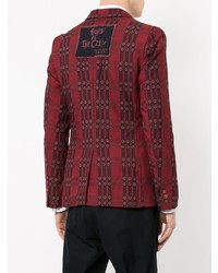 Blazer imprimé bordeaux Comme Des Garçons Vintage