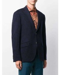 Blazer imprimé cachemire bleu marine Etro