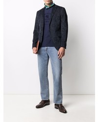 Blazer imprimé cachemire bleu marine Etro