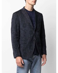 Blazer imprimé cachemire bleu marine Etro