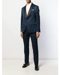 Blazer imprimé cachemire bleu marine Etro