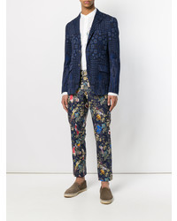 Blazer imprimé cachemire bleu marine Etro