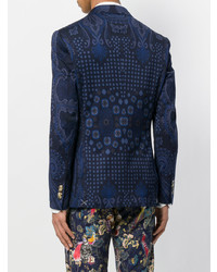 Blazer imprimé cachemire bleu marine Etro