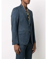 Blazer imprimé cachemire bleu marine Etro