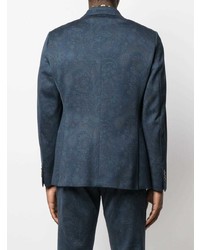 Blazer imprimé cachemire bleu marine Etro