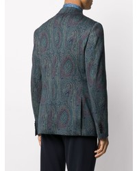 Blazer imprimé cachemire bleu marine Etro