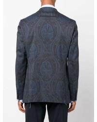 Blazer imprimé cachemire bleu marine Etro