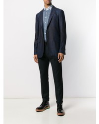 Blazer imprimé cachemire bleu marine Etro