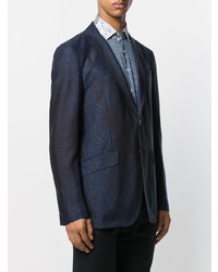 Blazer imprimé cachemire bleu marine Etro