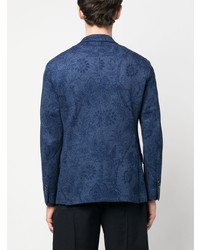 Blazer imprimé cachemire bleu marine Etro