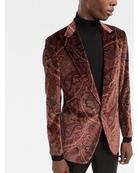 Blazer imprimé cachemire bordeaux Etro