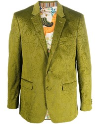 Blazer imprimé cachemire chartreuse