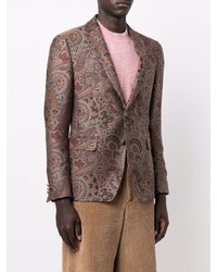 Blazer imprimé cachemire marron Etro