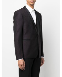 Blazer imprimé cachemire noir Tagliatore