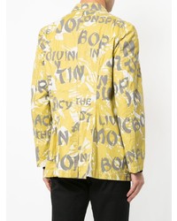 Blazer imprimé jaune Comme Des Garçons Vintage