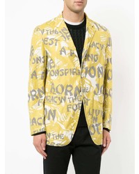 Blazer imprimé jaune Comme Des Garçons Vintage