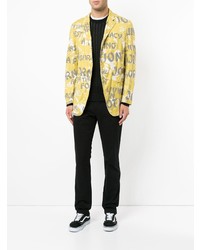 Blazer imprimé jaune Comme Des Garçons Vintage