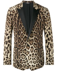 Blazer imprimé léopard marron clair Dolce & Gabbana
