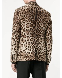Blazer imprimé léopard marron clair Dolce & Gabbana