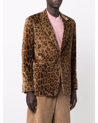 Blazer imprimé léopard marron Etro