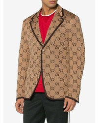 Blazer imprimé marron clair Gucci