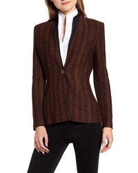 Blazer imprimé marron foncé