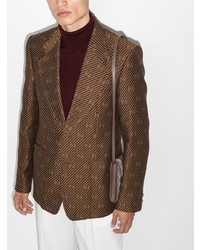 Blazer imprimé marron Gucci