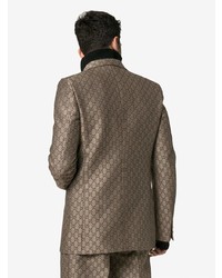 Blazer imprimé marron Gucci