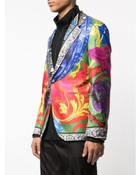 Blazer imprimé multicolore Versace