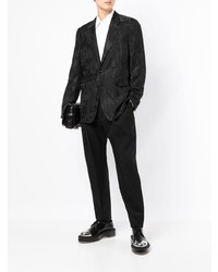 Blazer imprimé noir Alexander McQueen