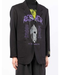 Blazer imprimé noir Raf Simons