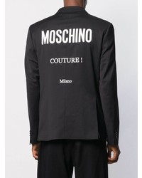 Blazer imprimé noir Moschino