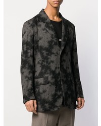 Blazer imprimé noir Yohji Yamamoto