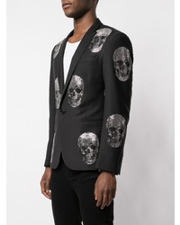 Blazer imprimé noir Philipp Plein