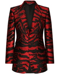 Blazer imprimé rouge Dolce & Gabbana