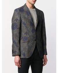 Blazer imprimé vert foncé Etro