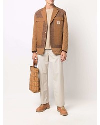 Blazer matelassé marron clair Junya Watanabe