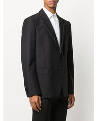 Blazer orné de perles noir Alexander McQueen