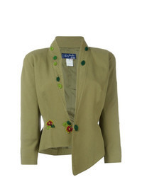 Blazer orné olive