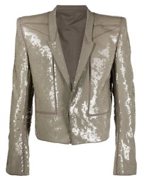 Blazer pailleté brodé gris