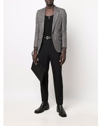 Blazer pailleté gris foncé Saint Laurent