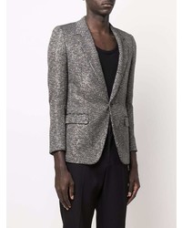 Blazer pailleté gris foncé Saint Laurent